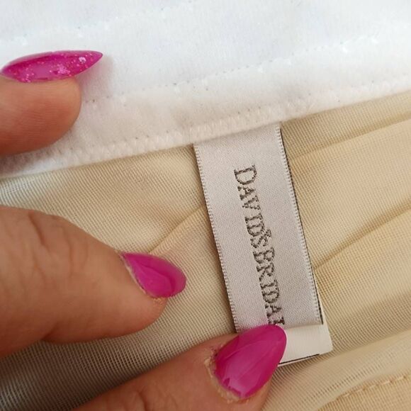 Davids Bridal Size 38B Smooth Seamless Long line Bra STYLE# 7643 White Bustier - Picture 5 of 5